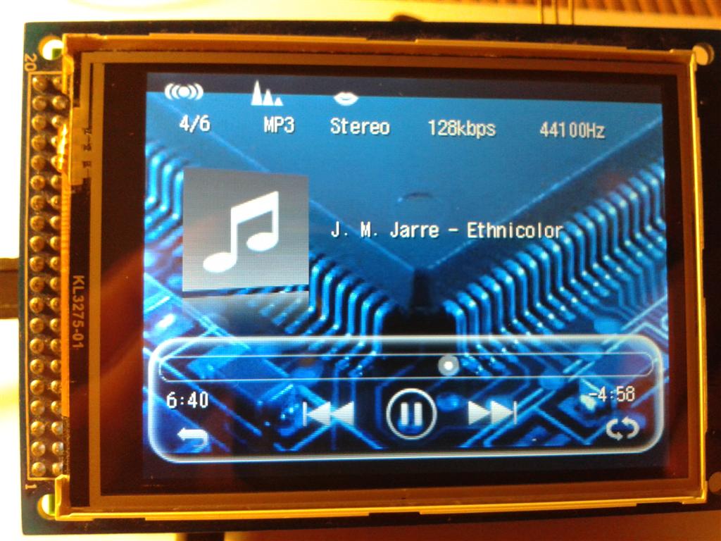 Płytka testowa Media Playera (MP3 and MOV player) oparta o STM32F407